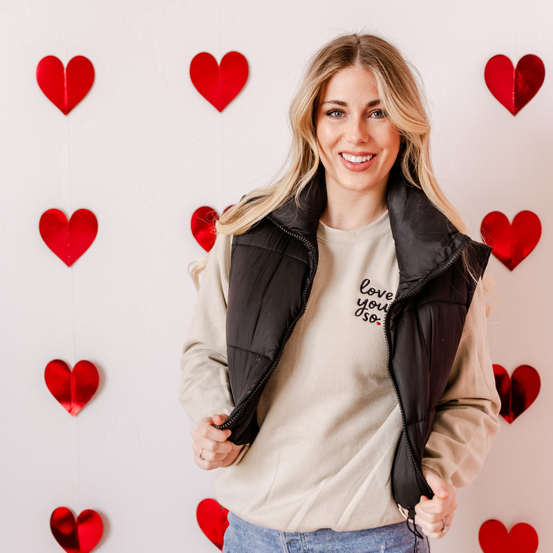 Embroidered BASIC Fleece - Love You So.