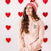 Embroidered SUPER-SOFT Fleece Crewneck - Love You So. Little Mama Shirt Shop