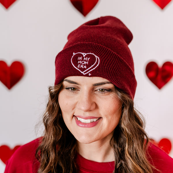 Adult Beanie - IN MY MOM ERA - CONVERSATION HEART