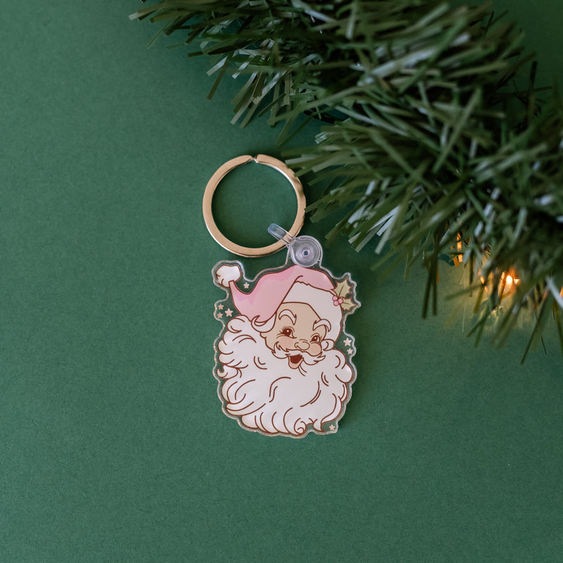 Christmas Keychain - Whimsical Santa