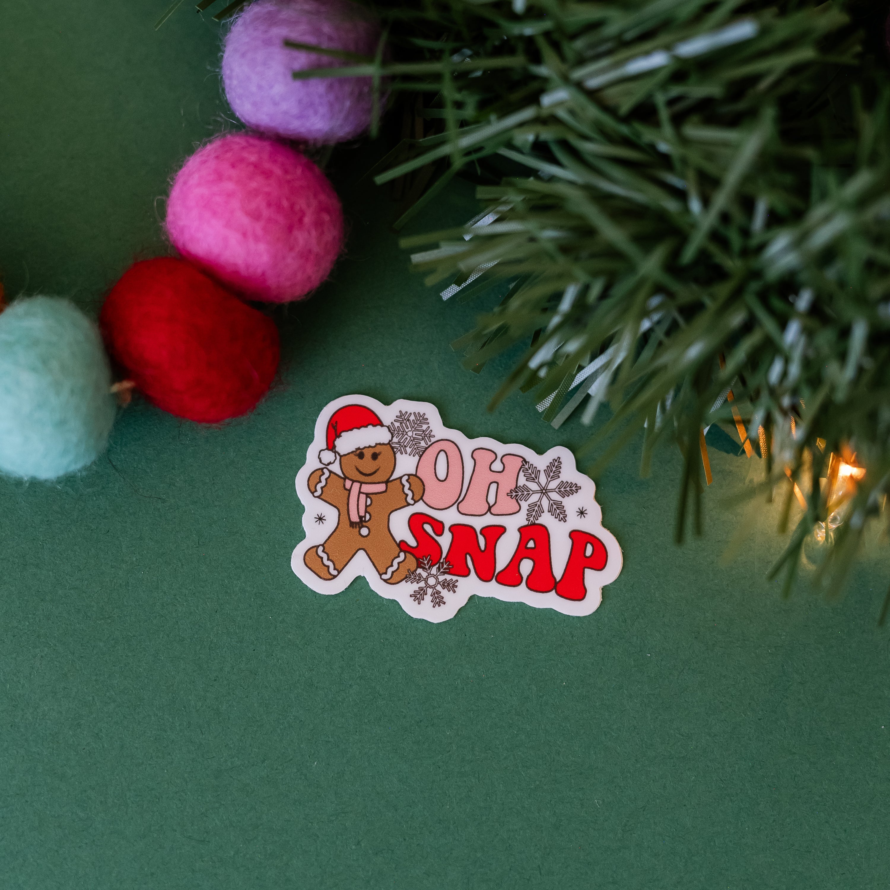 LMSS® STICKER - Oh Snap - Gingerbread Man Little Mama Shirt Shop LLC