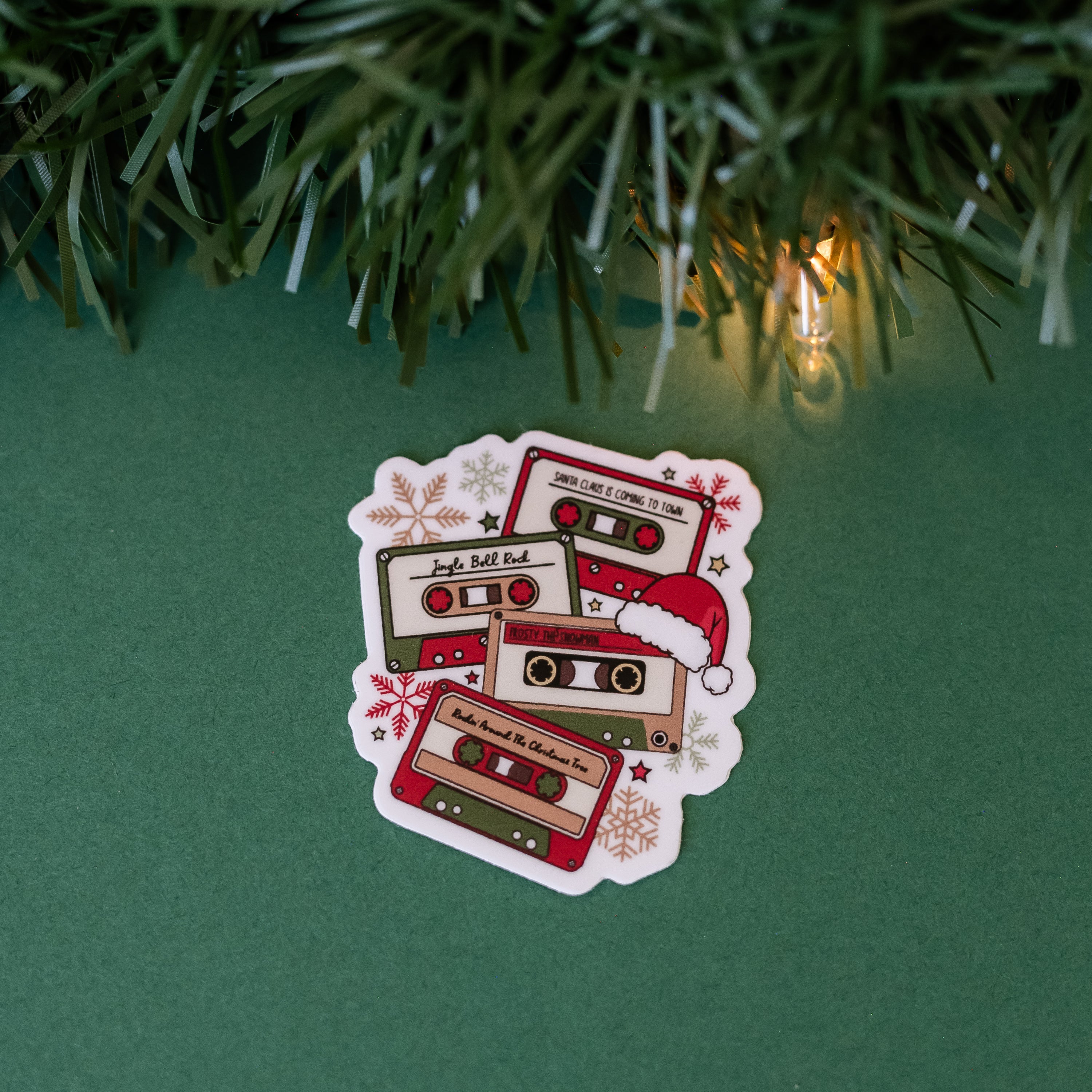 LMSS® STICKER - Christmas Cassette Tapes Little Mama Shirt Shop LLC