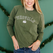 Embroidered LONG SLEEVE Comfort Colors Tee - Whoville Little Mama Shirt Shop LLC