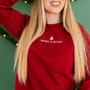 Embroidered BASIC Fleece - Maroon - Merry & Bright Little Mama Shirt Shop LLC