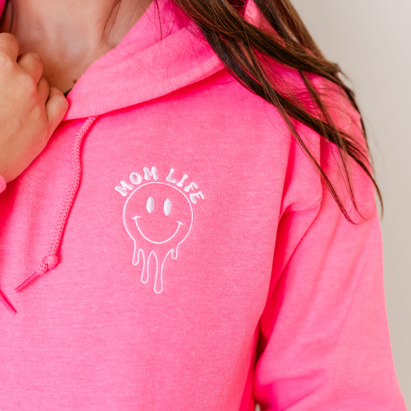 EMBROIDERED HOT PINK HOODIE - NOT LIKE A REGULAR MOM I'M A COOL MOM