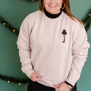 Christmas Story Leg Lamp - Embroidered Pigment Crewneck