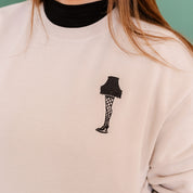 Christmas Story Leg Lamp - Embroidered Pigment Crewneck