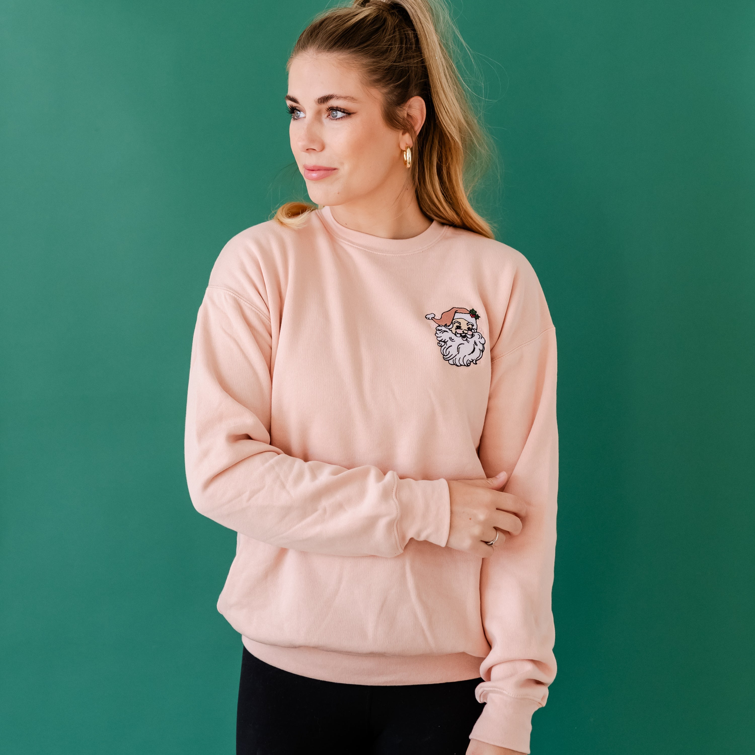 Embroidered SUPER-SOFT Fleece - Whimsical Santa Little Mama Shirt Shop LLC