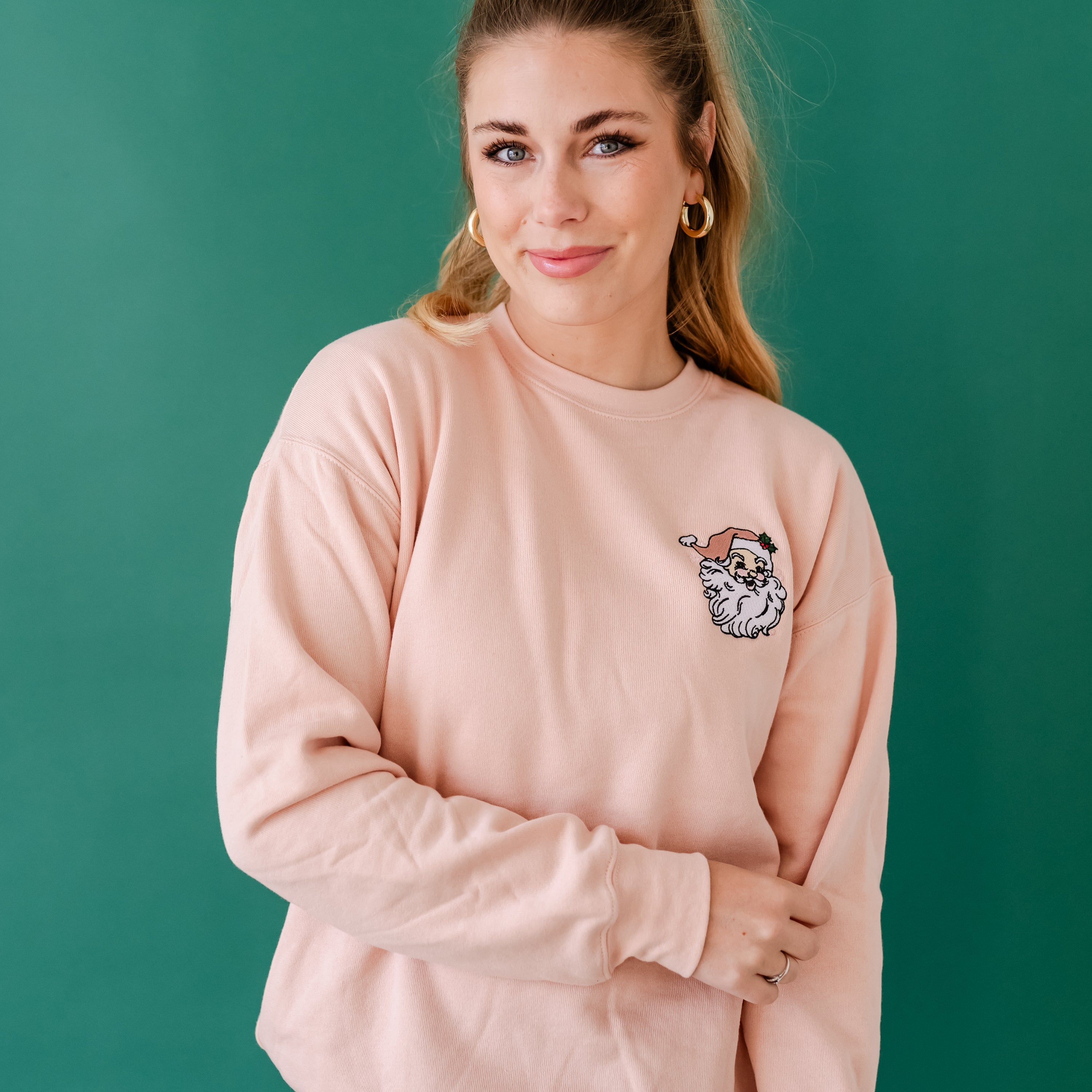 Embroidered SUPER-SOFT Fleece - Whimsical Santa Little Mama Shirt Shop LLC