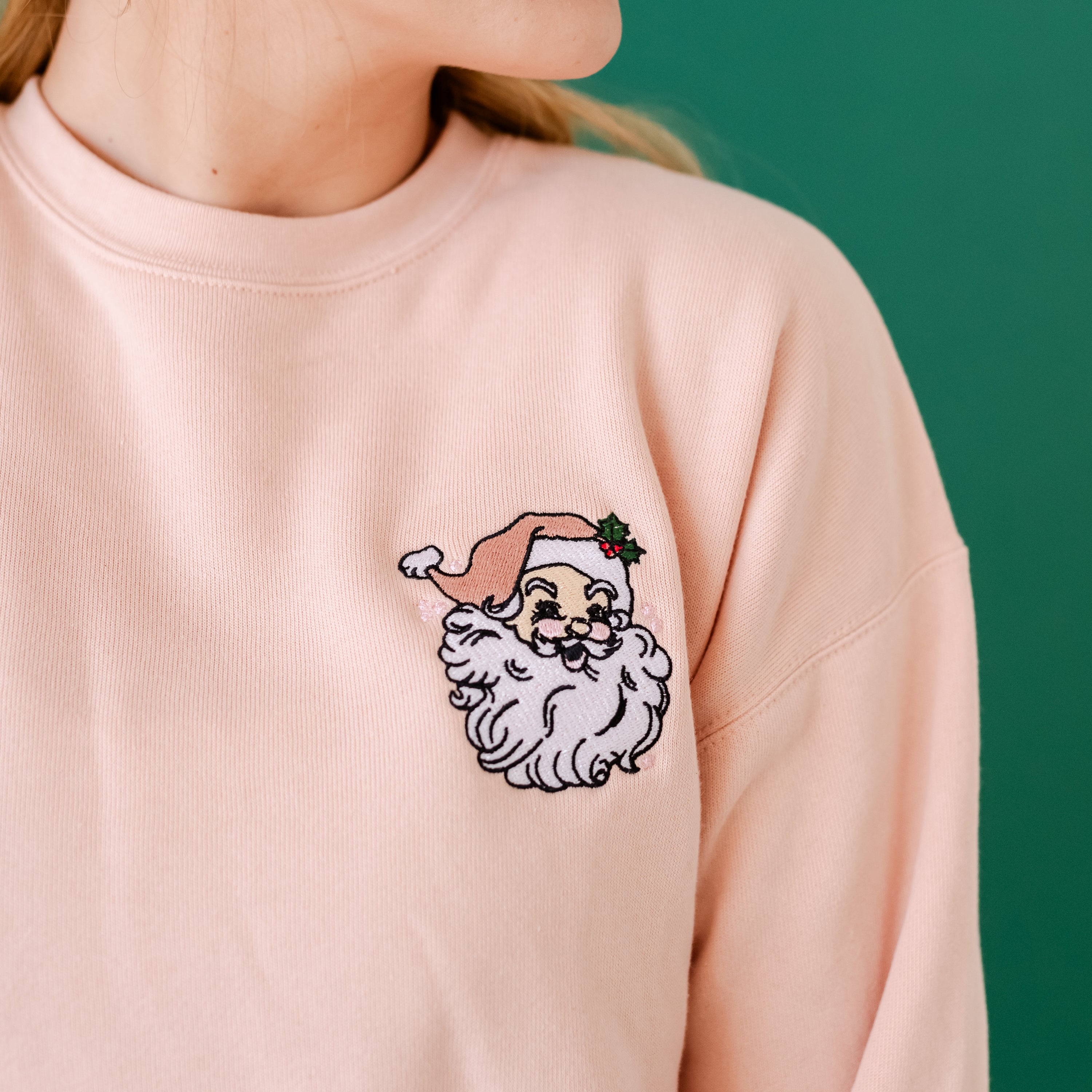Embroidered SUPER-SOFT Fleece - Whimsical Santa Little Mama Shirt Shop LLC