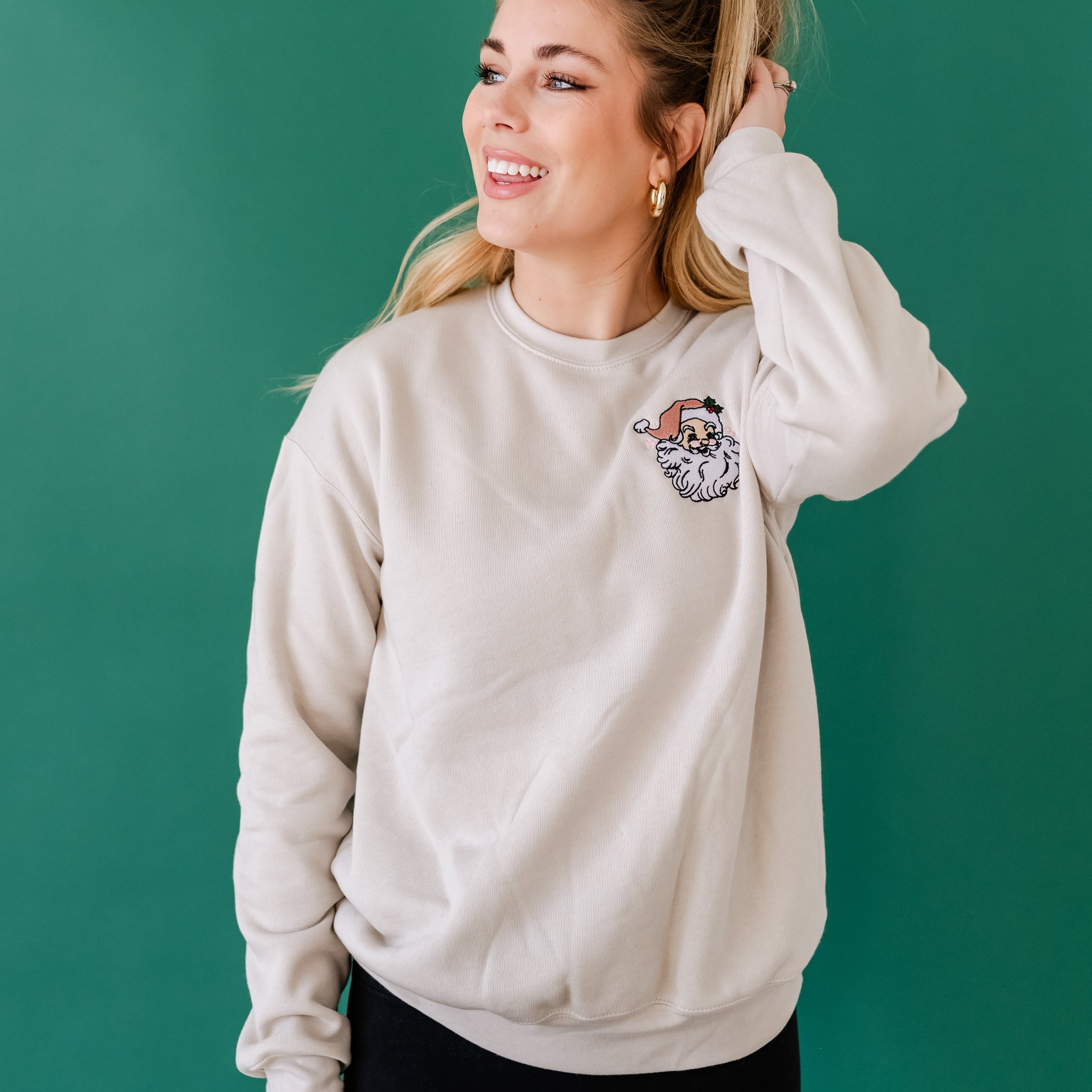 Embroidered SUPER-SOFT Fleece - Whimsical Santa Little Mama Shirt Shop LLC