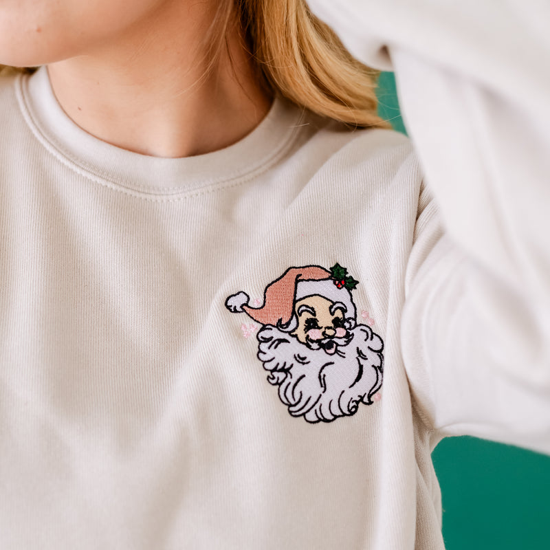 Embroidered SUPER-SOFT Fleece - Whimsical Santa