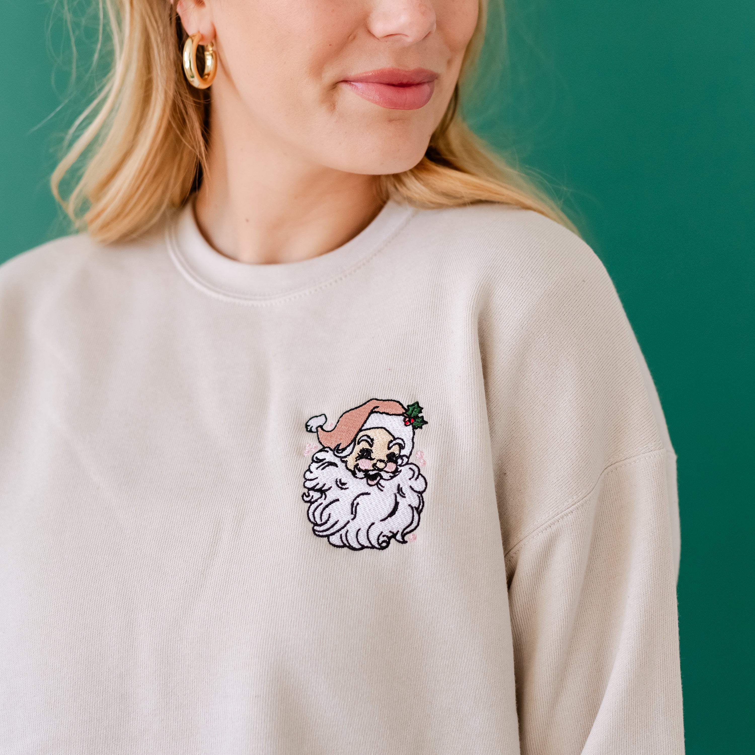 Embroidered SUPER-SOFT Fleece - Whimsical Santa Little Mama Shirt Shop LLC