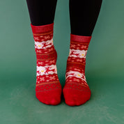 LMSS® CREW SOCKS - Red Reindeer Little Mama Shirt Shop