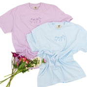 Embroidered Comfort Colors Tee - Spring Flowers Little Mama Shirt Shop LLC