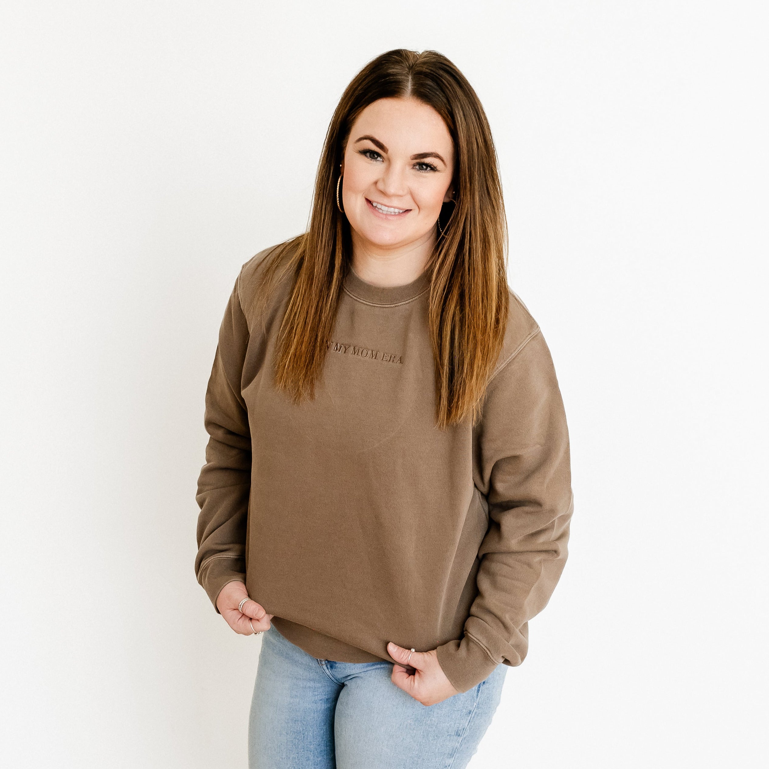 ✨ IN MY MOM ERA™ ✨ - Embroidered PIGMENT Crewneck Little Mama Shirt Shop LLC