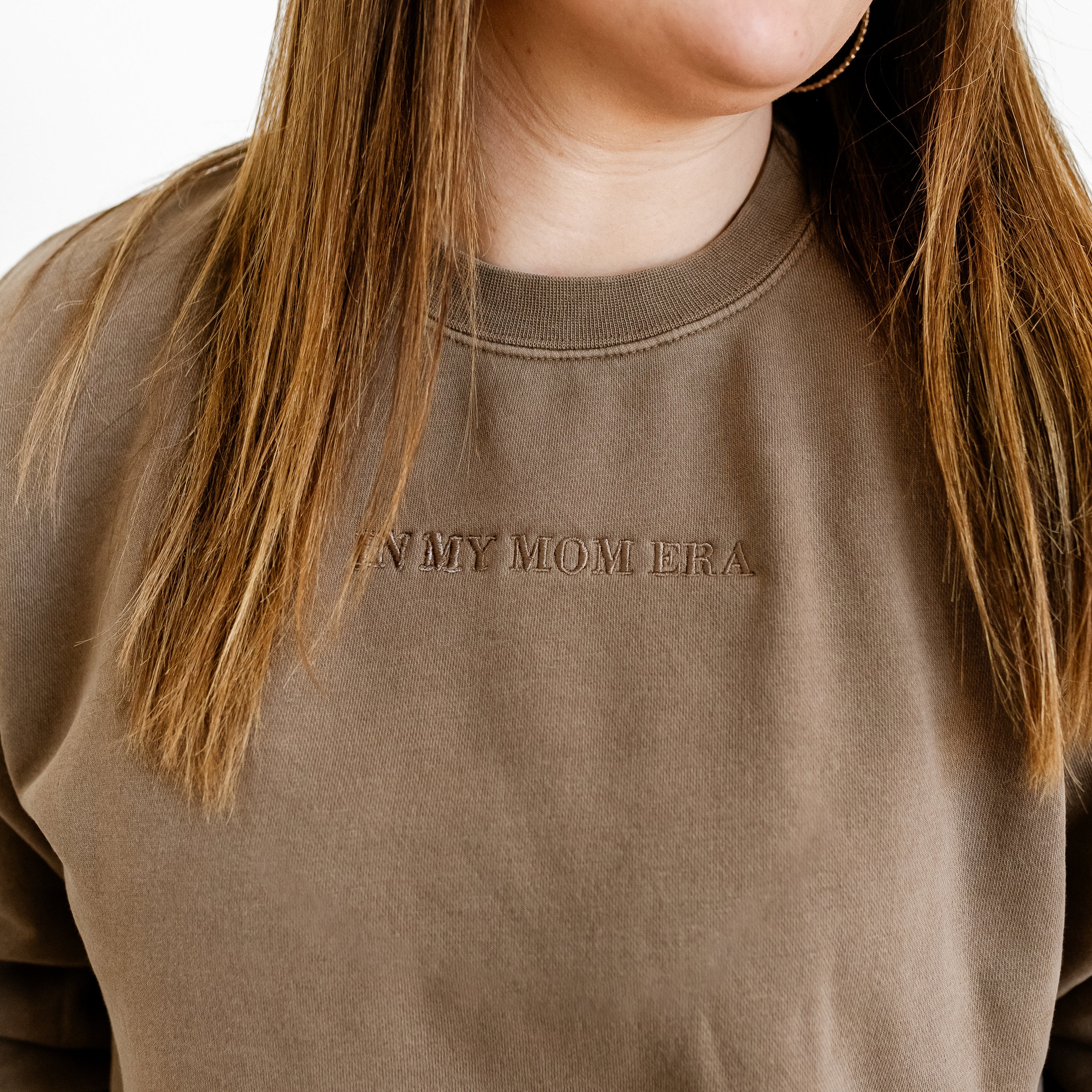 ✨ IN MY MOM ERA™ ✨ - Embroidered PIGMENT Crewneck Little Mama Shirt Shop LLC