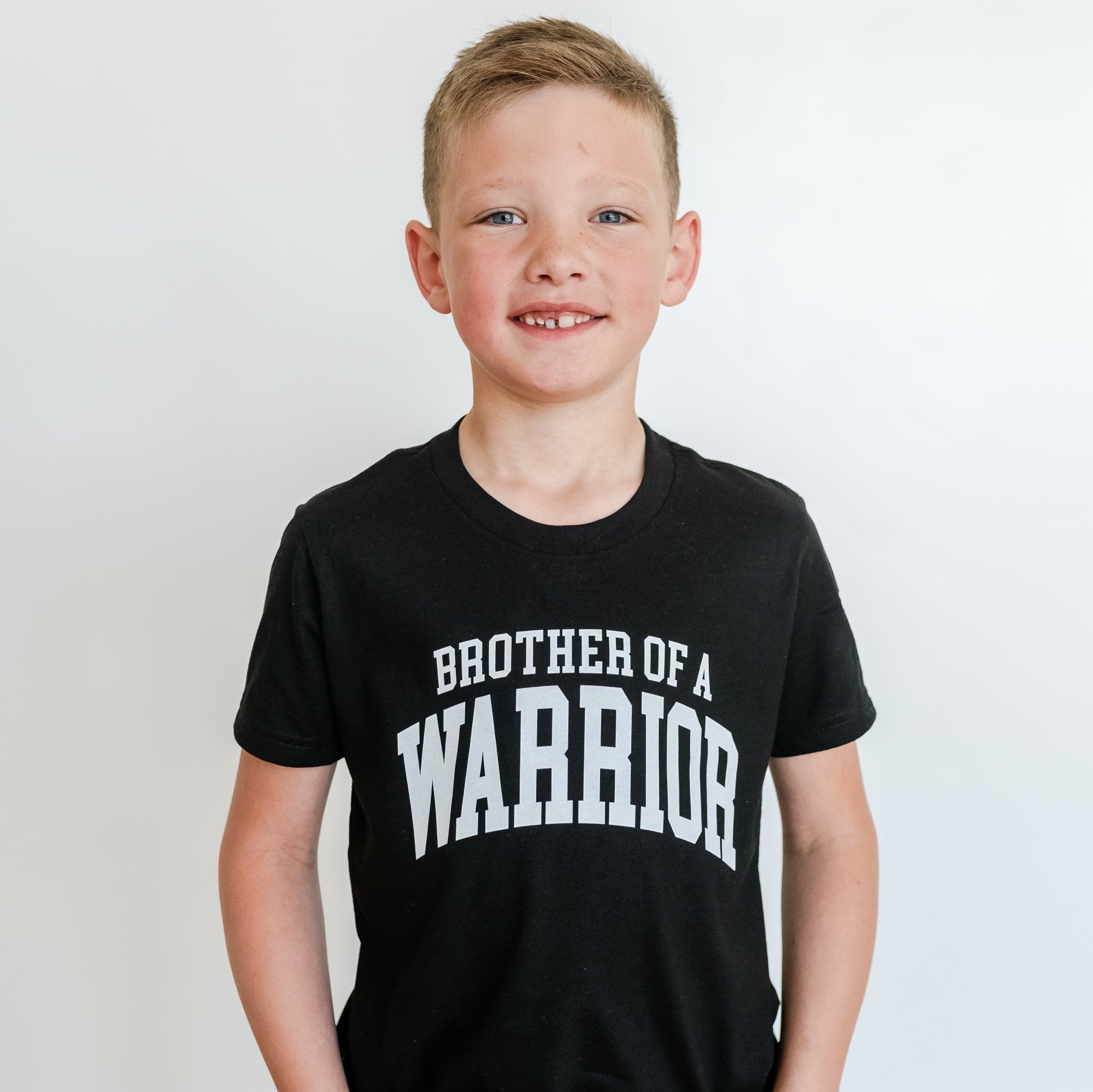 Brother of a Warrior - Varsity - Child Tee Little Mama Shirt Shop