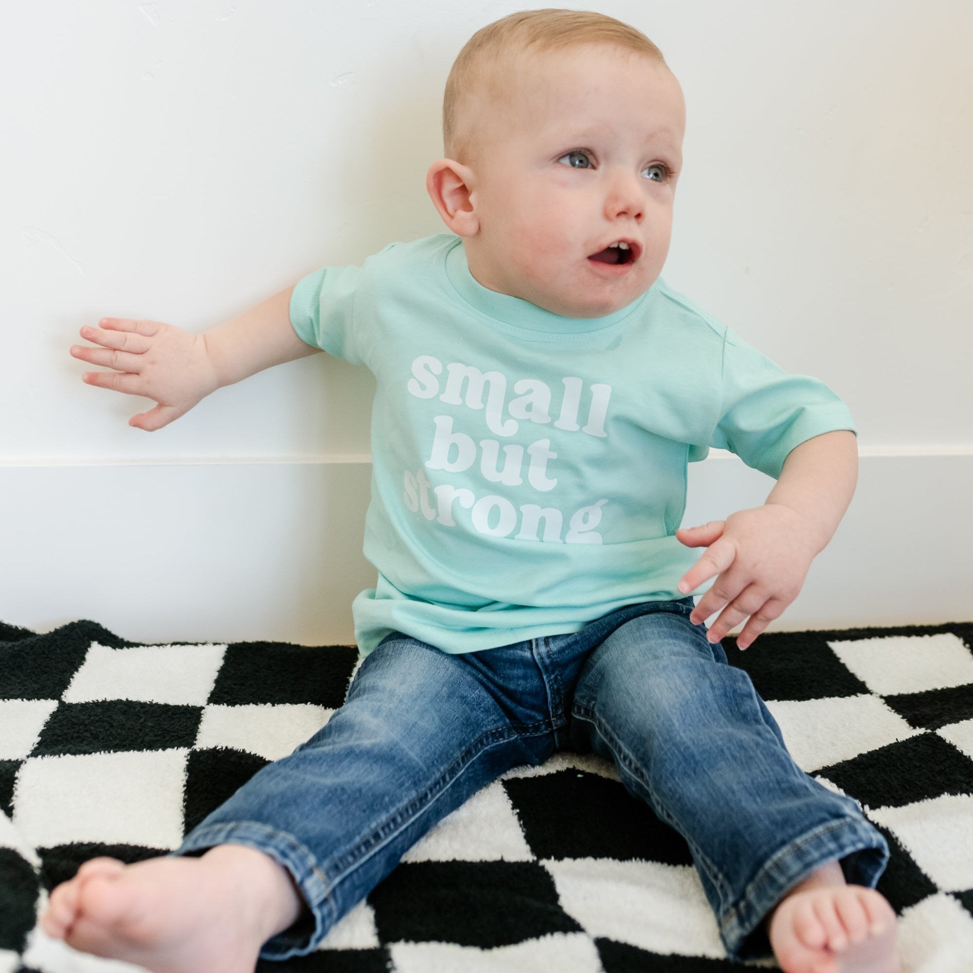 Small But Strong - Child Tee Little Mama Shirt Shop