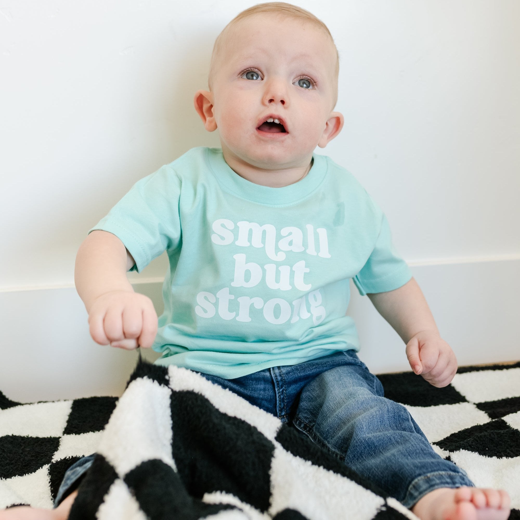 Small But Strong - Child Tee Little Mama Shirt Shop