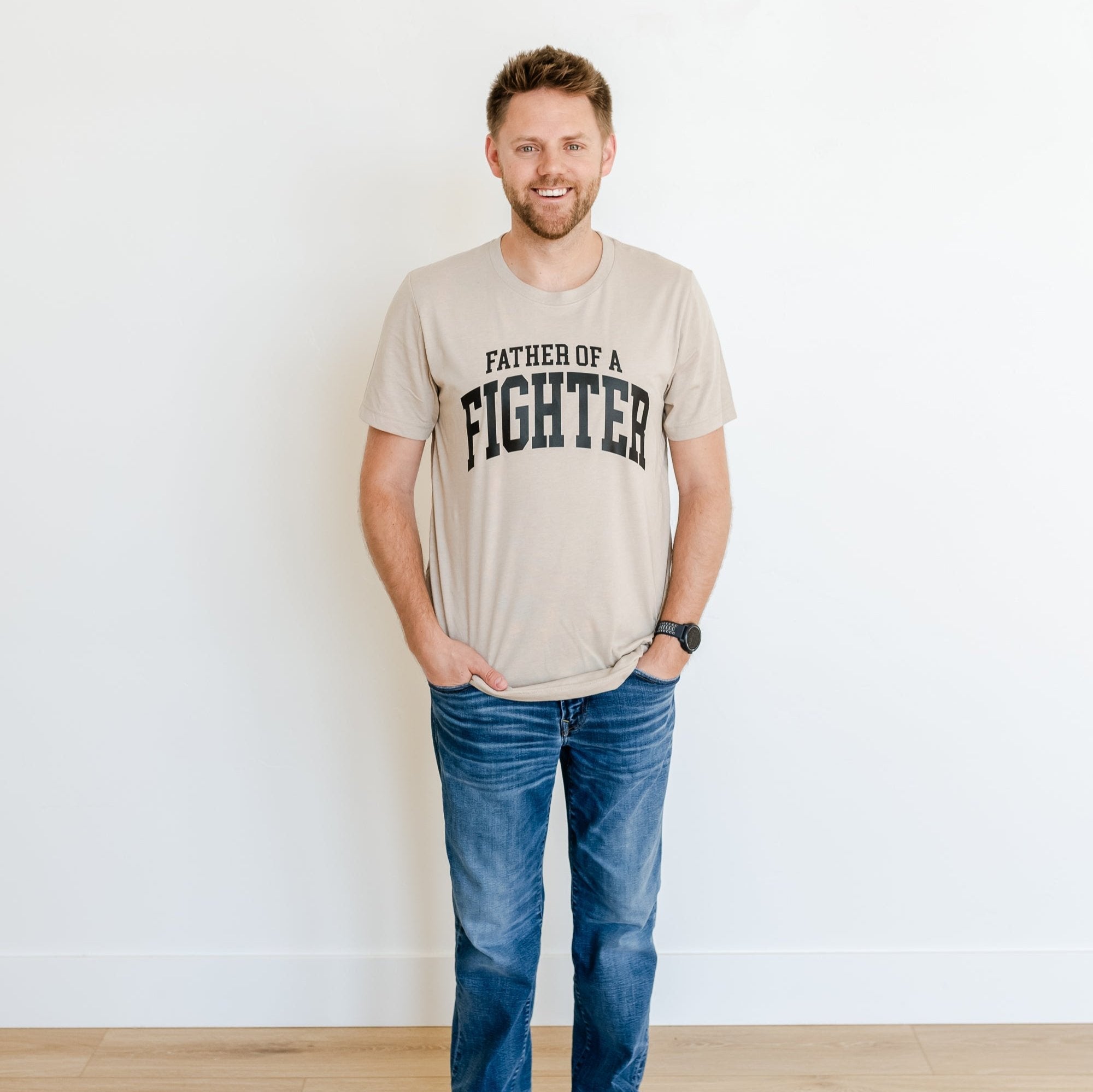 Father of a Fighter - Varsity - Unisex Tee Little Mama Shirt Shop