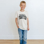 Brother of a Fighter - Varsity - Child Tee Little Mama Shirt Shop