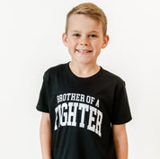 Brother of a Fighter - Varsity - Child Tee Little Mama Shirt Shop