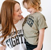 Mom of a Fighter - Varsity - Unisex Tee Little Mama Shirt Shop