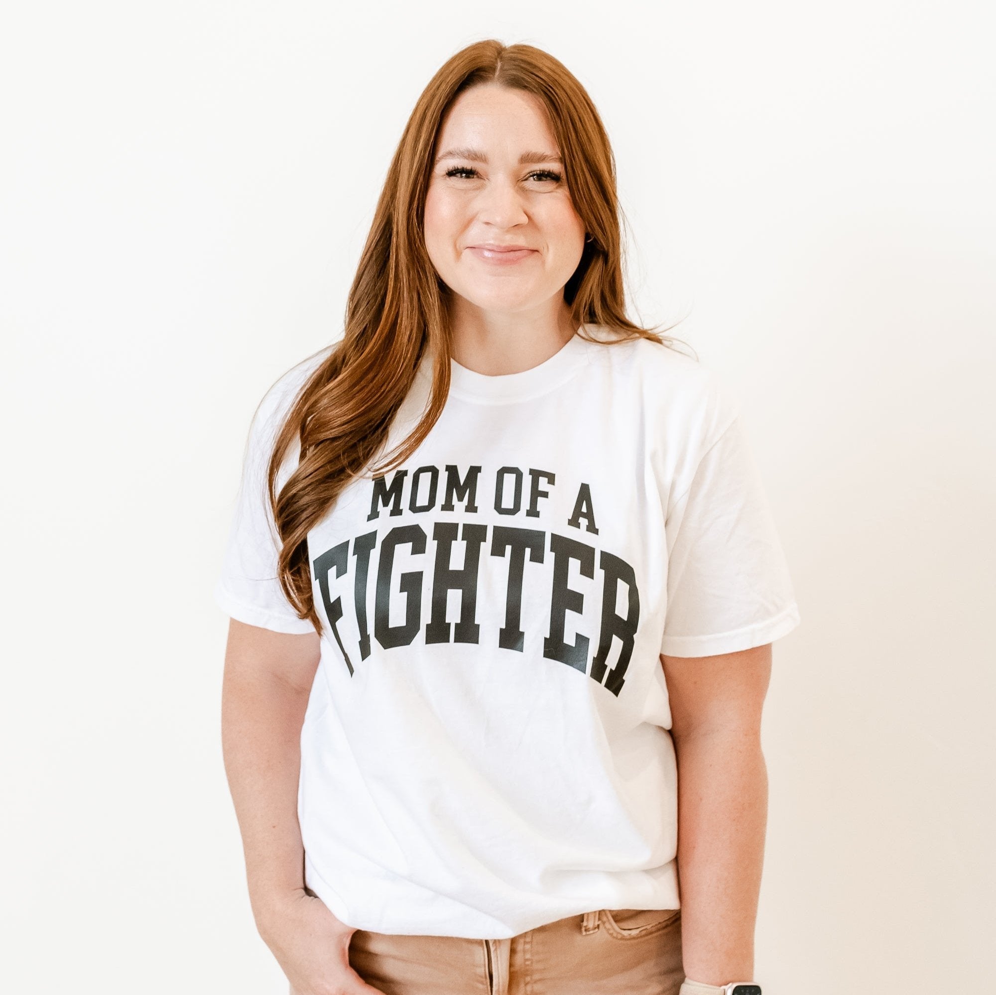 Mom of a Fighter - Varsity - Unisex Tee Little Mama Shirt Shop