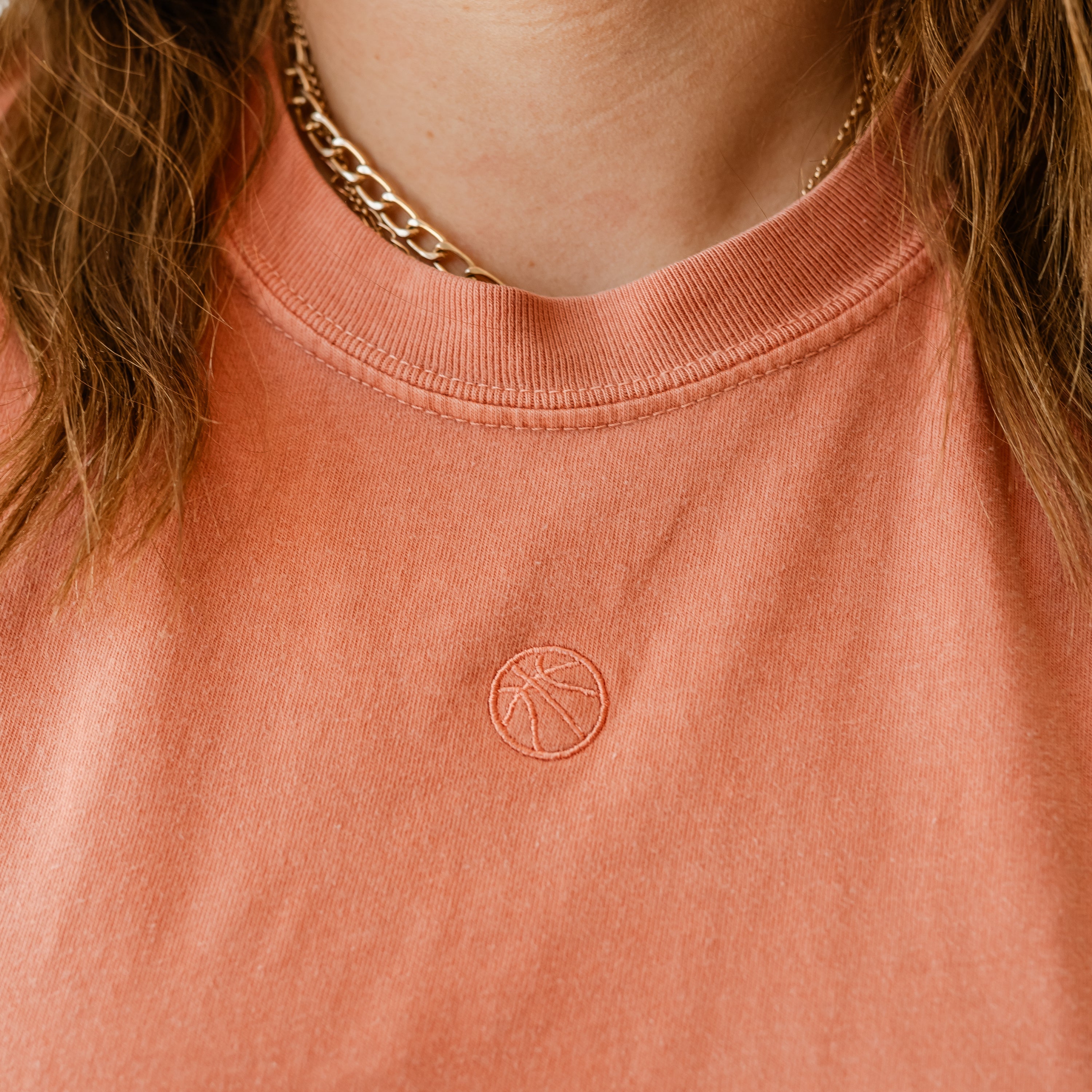 Embroidered Comfort Colors Tee - Mini Symbol (centered) - I'm Just a Girl Collection Little Mama Shirt Shop LLC