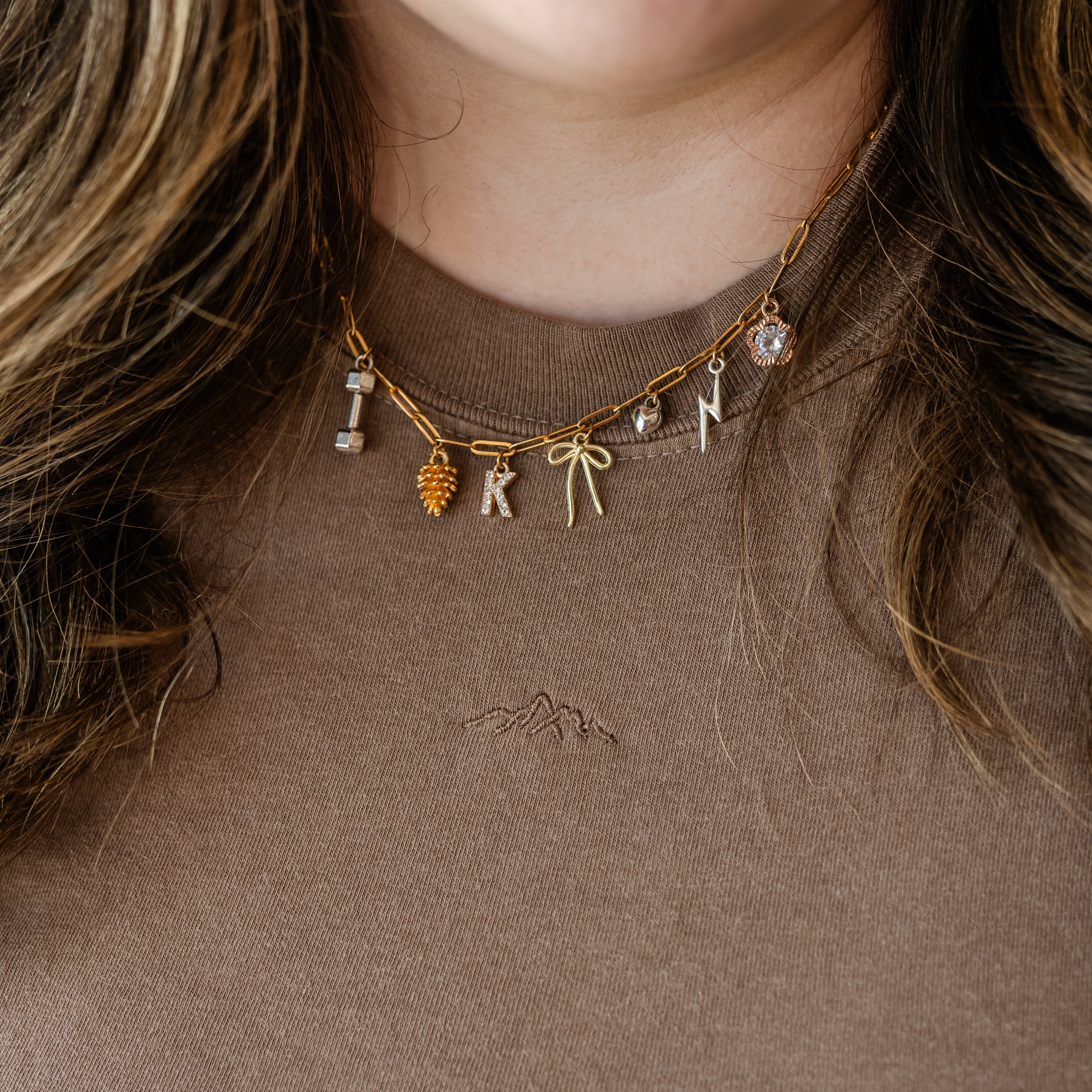 Embroidered Comfort Colors Tee - Mini Symbol (centered) - I'm Just a Girl Collection Little Mama Shirt Shop LLC