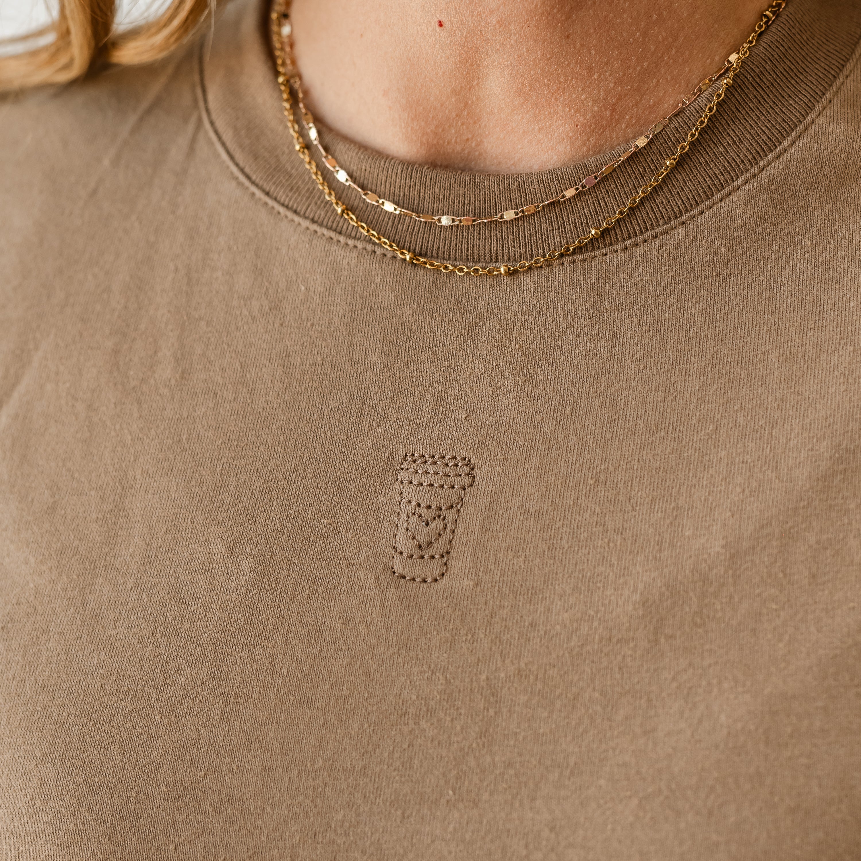 Embroidered Women's Everyday Tee - Mini Symbol (centered) - I'm Just a Girl Collection Little Mama Shirt Shop