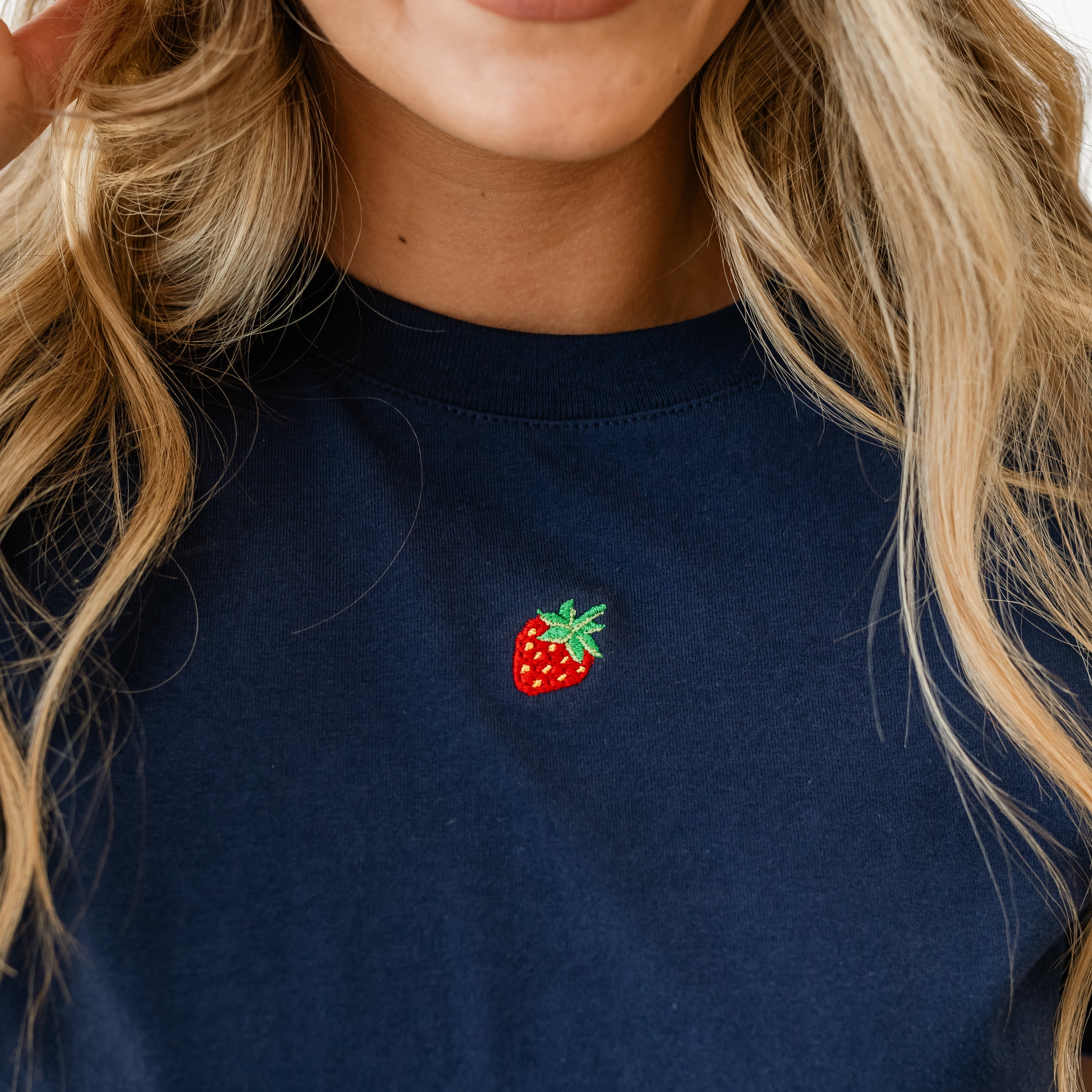 Embroidered Women's Everyday Tee - Mini Symbol (centered) - I'm Just a Girl Collection Little Mama Shirt Shop