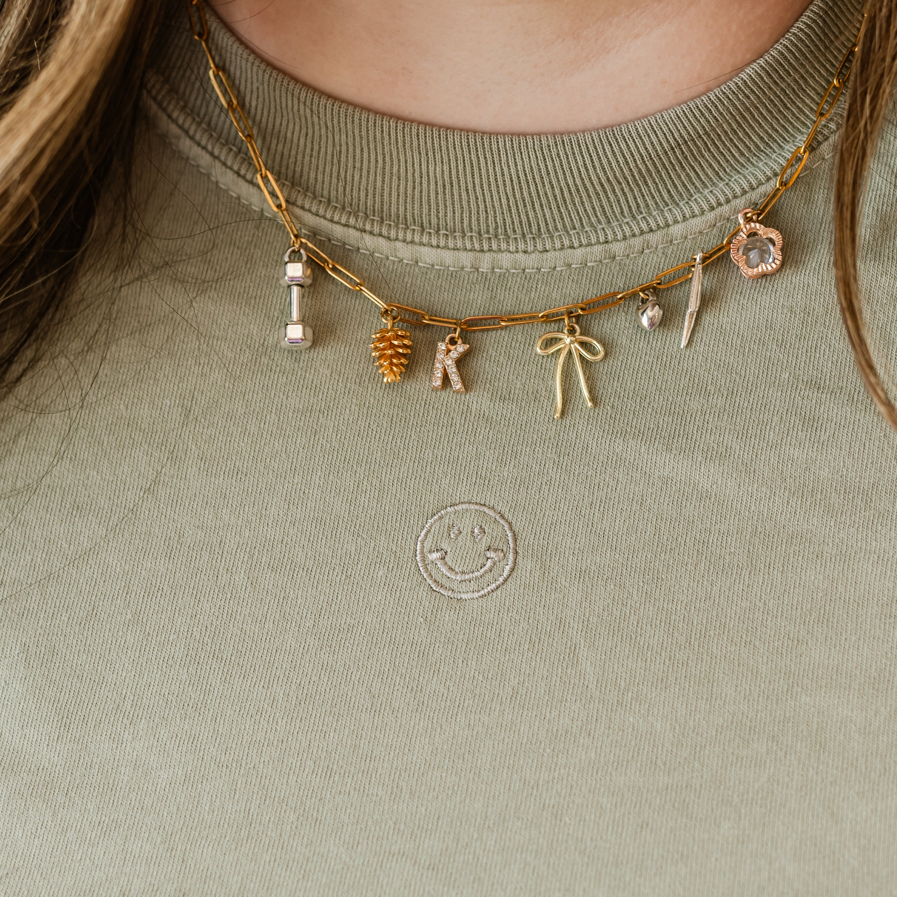 Embroidered Comfort Colors Tee - Mini Symbol (centered) - I'm Just a Girl Collection Little Mama Shirt Shop LLC