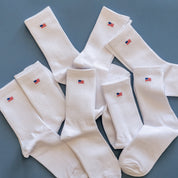 LMSS® CREW SOCKS - USA Flag Little Mama Shirt Shop