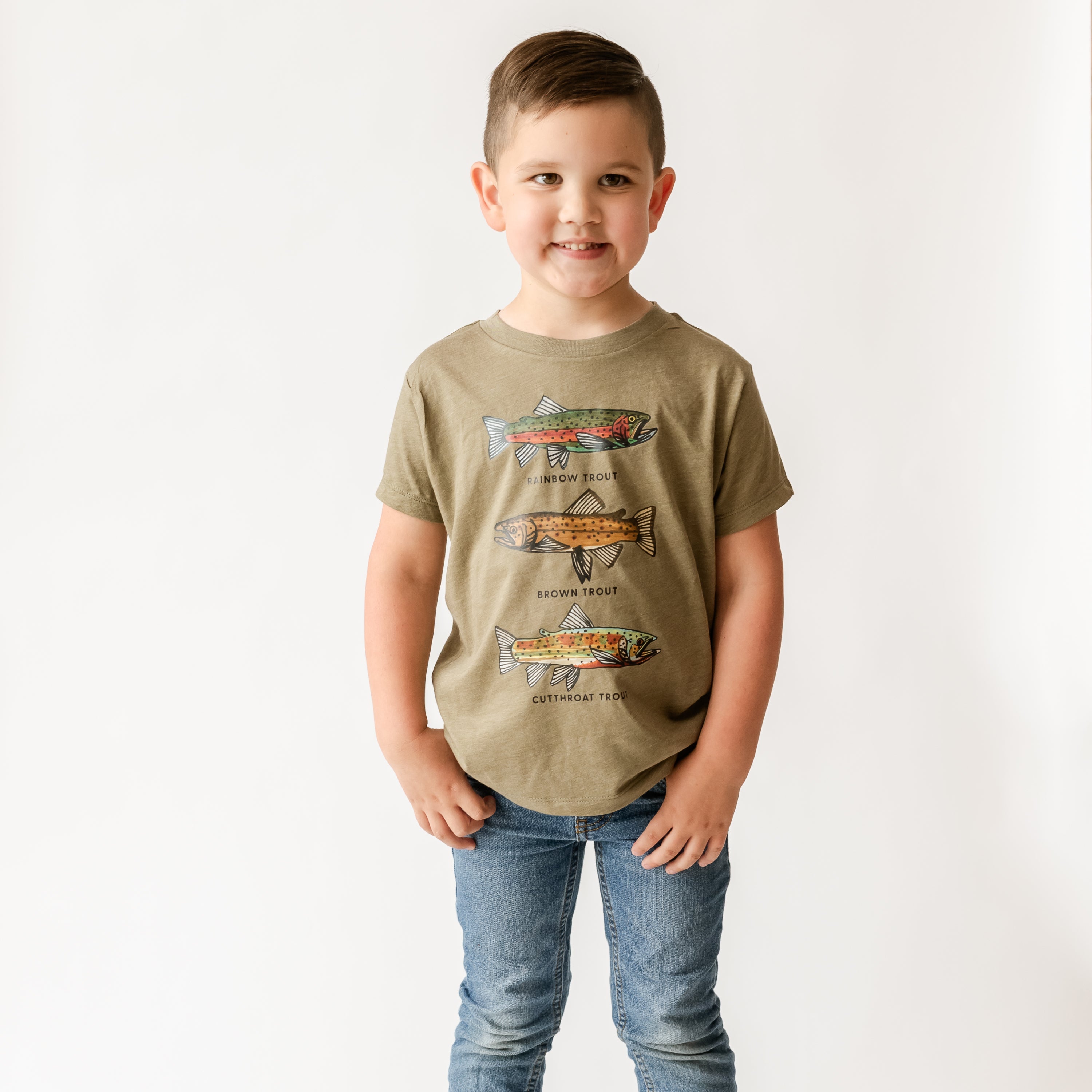 Trout Chart - Hand Drawn - Child Tee Little Mama Shirt Shop
