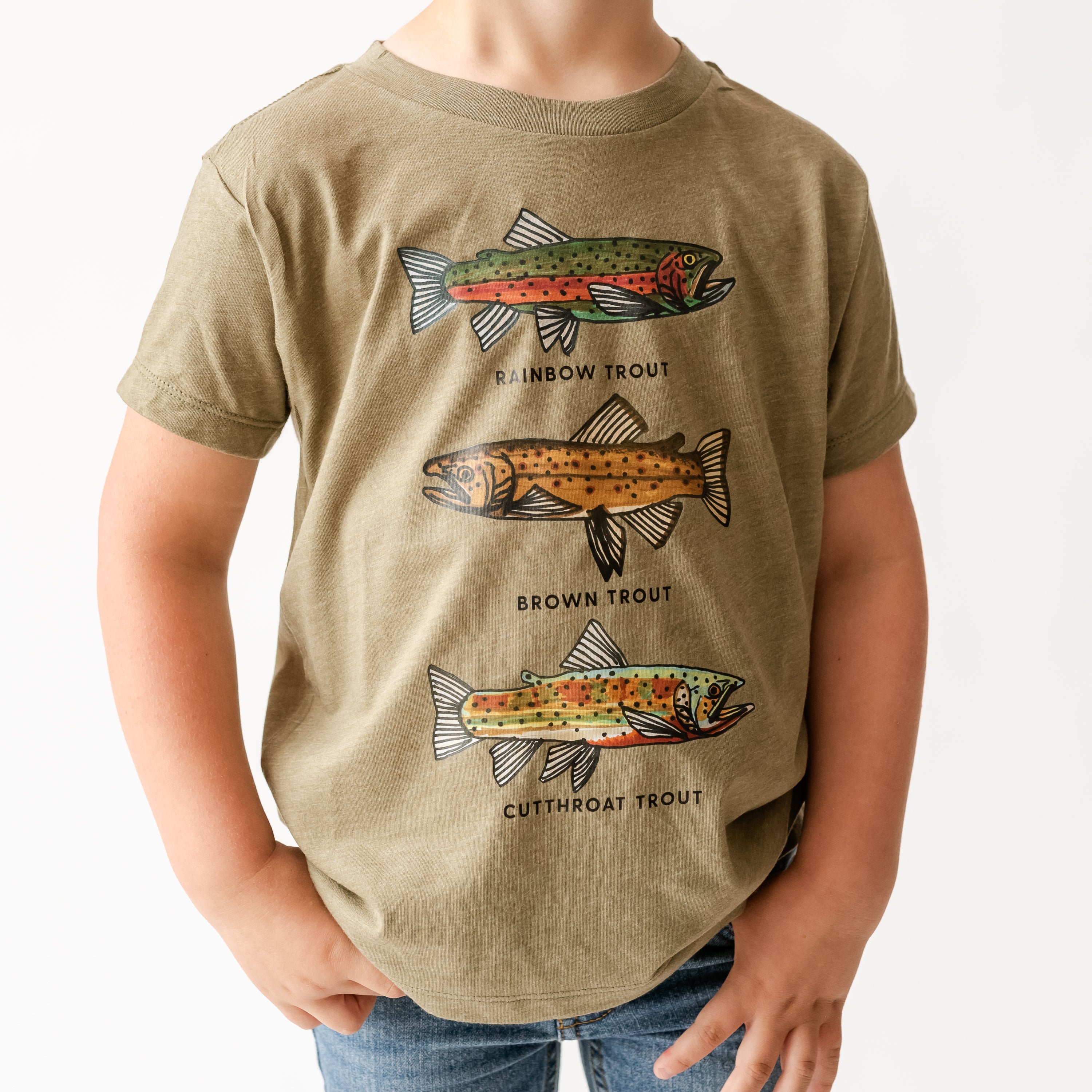 Trout Chart - Hand Drawn - Child Tee Little Mama Shirt Shop