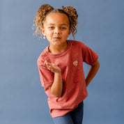 Embroidered YOUTH Comfort Colors Tee - USA '76 (pocket) Little Mama Shirt Shop