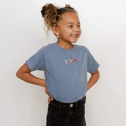 Embroidered YOUTH Comfort Colors Tee - Patriotic Sweet Treats (center) Little Mama Shirt Shop