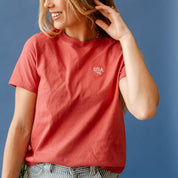 Embroidered Women's Heavyweight Tee - USA '76 (pocket) Little Mama Shirt Shop