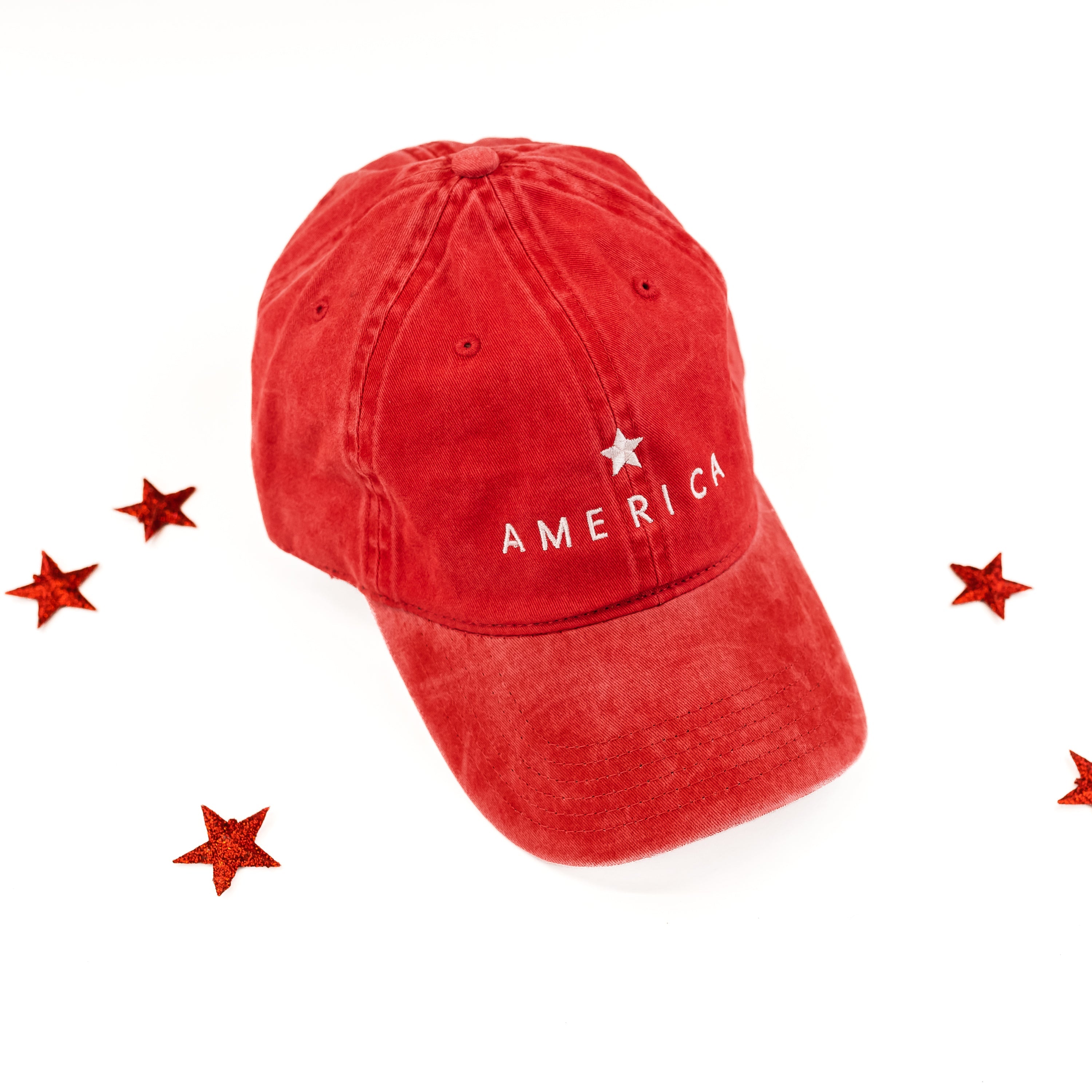 AMERICA - Star Above - Adult Size Baseball Cap Little Mama Shirt Shop