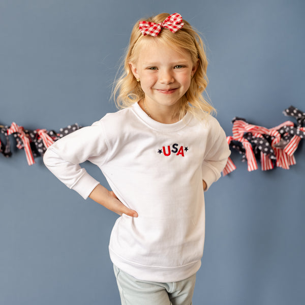 Embroidered Child Sweater - USA Tumbling Letters