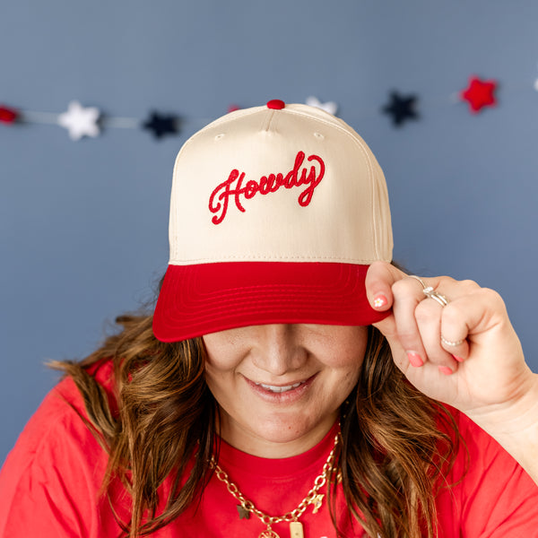 Howdy - LMSS Exclusive Trucker Hat - Cream and Red
