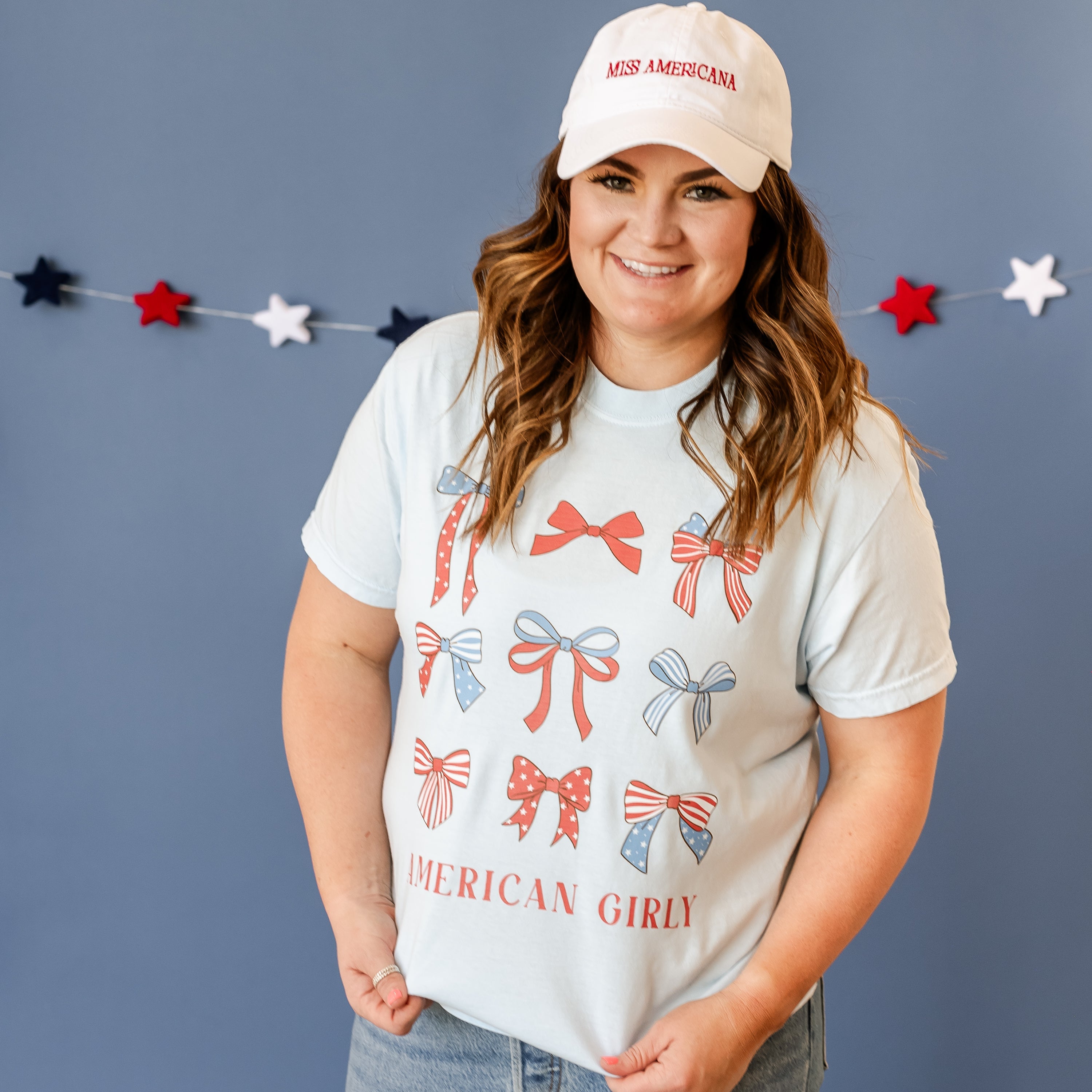 American Girly - Bows - Comfort Colors Tee Little Mama Shirt Shop