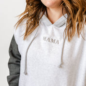 The Essential Crop Hoodie (Smoke - MAMA) Little Mama Shirt Shop LLC