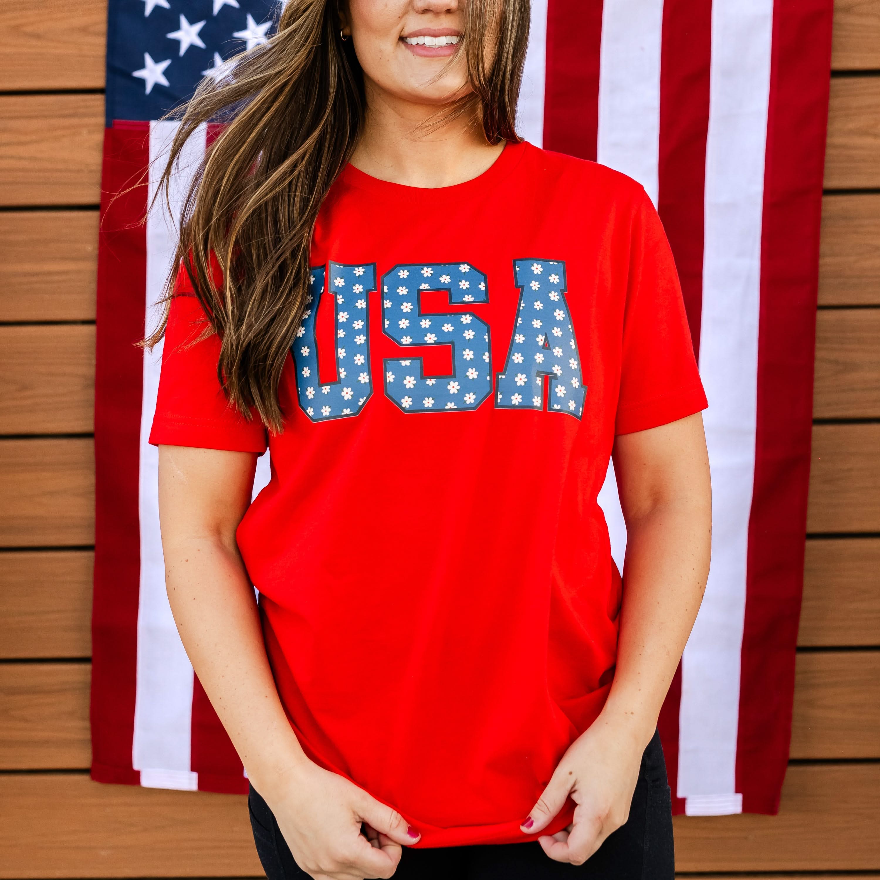 Denim Daisies - USA - Unisex Tee Little Mama Shirt Shop