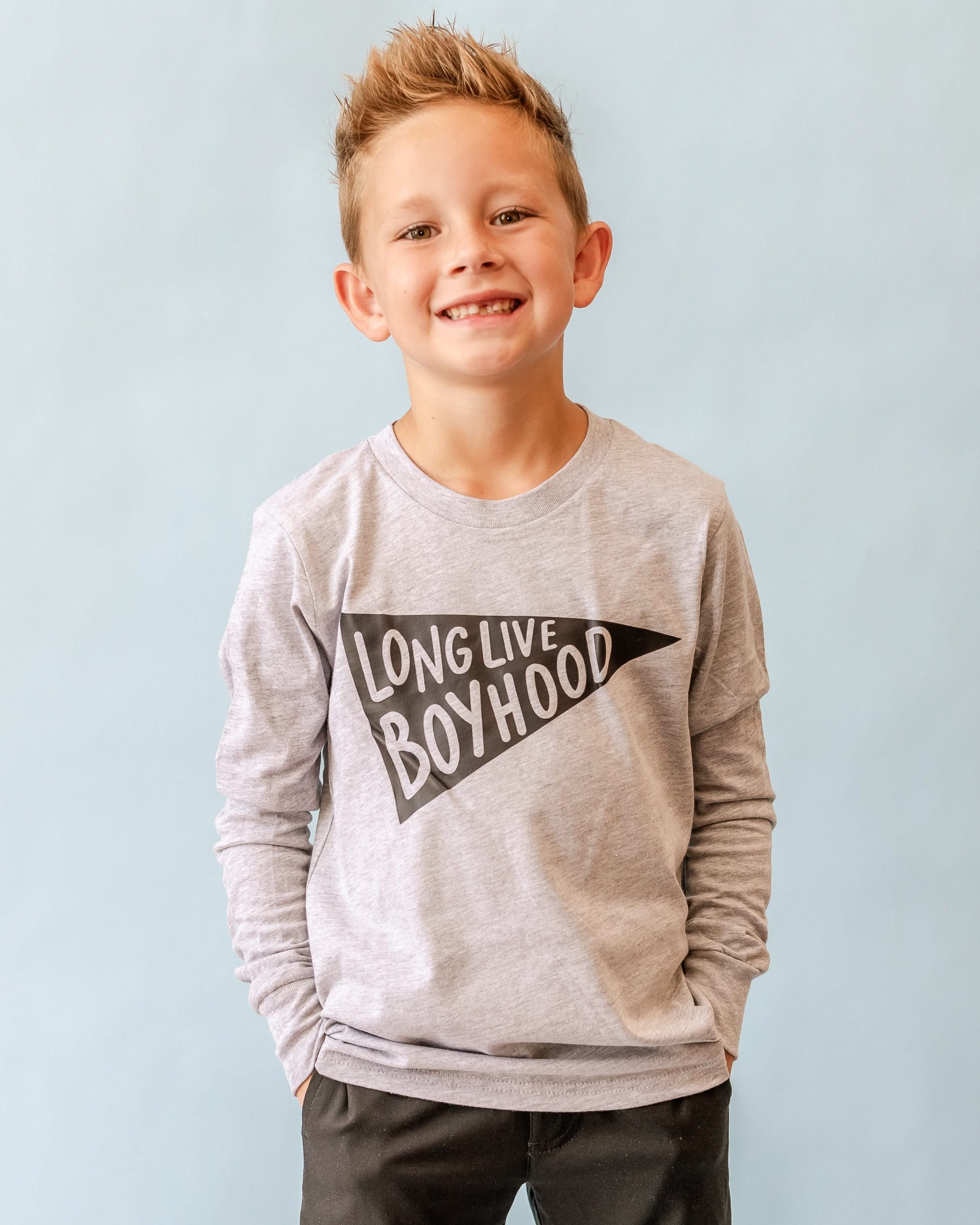 Long Live Boyhood - Child LONG SLEEVE Tee Little Mama Shirt Shop