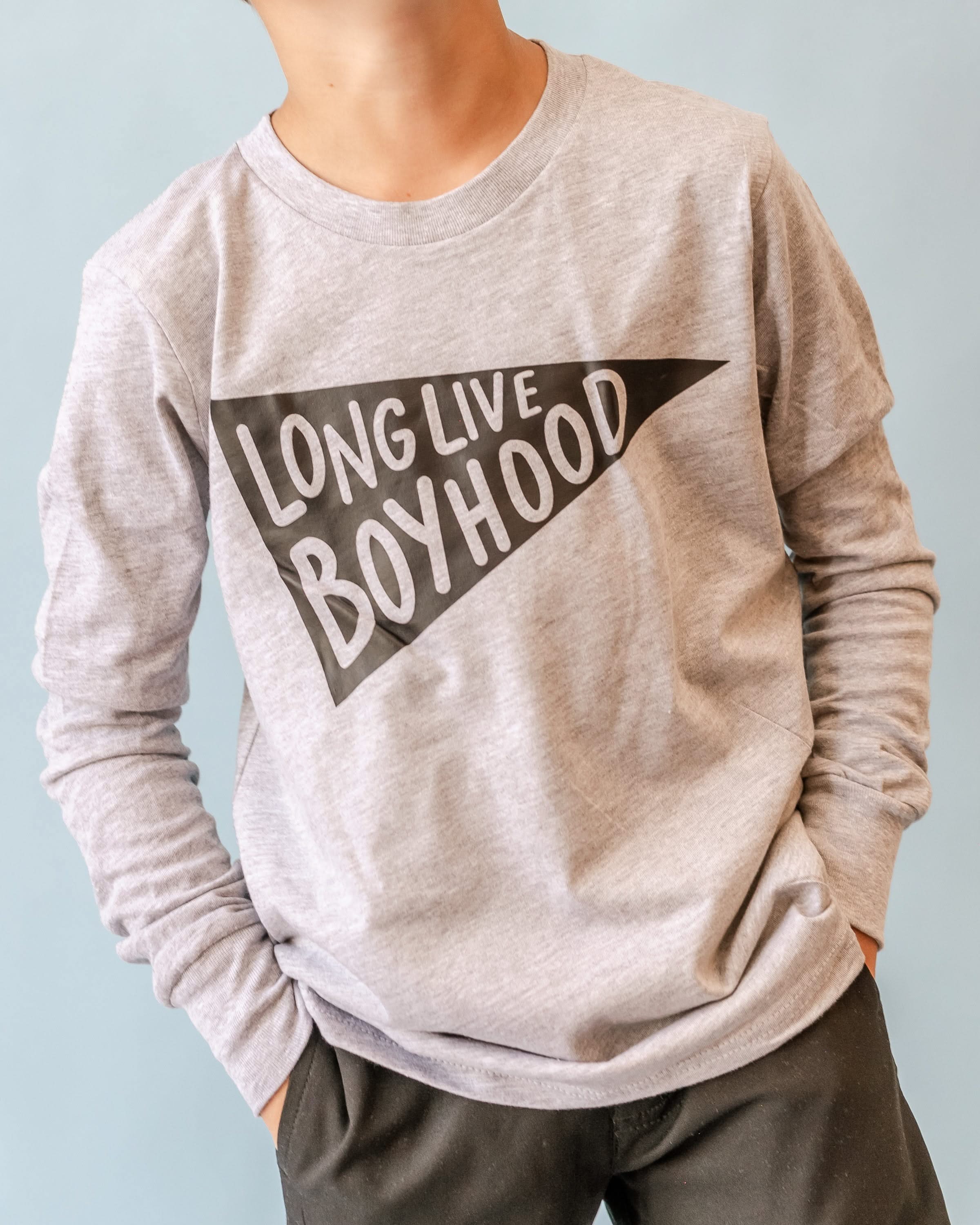 Long Live Boyhood - Child LONG SLEEVE Tee Little Mama Shirt Shop