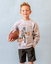 Legendary Football (Choose Your Grade) - Gray Child Sweater Little Mama Shirt Shop
