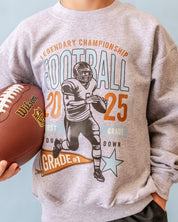 Legendary Football (Choose Your Grade) - Gray Child Sweater Little Mama Shirt Shop